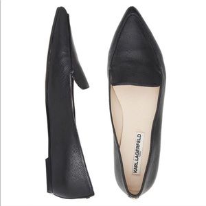 Karl Lagerfeld - Pointed Toe Graphite Destine Flat